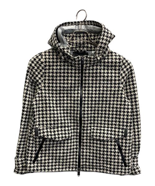 HERNO（ヘルノ）HERNO (ヘルノ) 千鳥格子 フーデットジャケット ホワイト×ブラック サイズ:40の古着・服飾アイテム