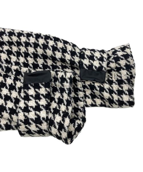 HERNO（ヘルノ）HERNO (ヘルノ) 千鳥格子 フーデットジャケット ホワイト×ブラック サイズ:40の古着・服飾アイテム