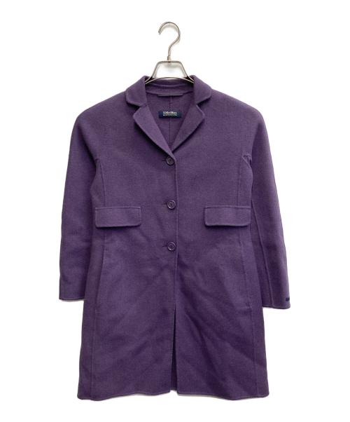 'S Max Mara（エスマックスマーラ）'S Max Mara (エスマックスマーラ) ヴァージンウール チェスターコート パープル サイズ:36の古着・服飾アイテム