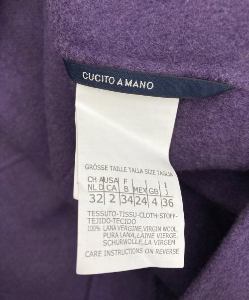 'S Max Mara（エスマックスマーラ）'S Max Mara (エスマックスマーラ) ヴァージンウール チェスターコート パープル サイズ:36の古着・服飾アイテム