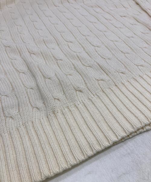 POLO RALPH LAUREN（ポロ・ラルフローレン）POLO RALPH LAUREN (ポロ・ラルフローレン) コットンニットポロシャツ アイボリー サイズ:Lの古着・服飾アイテム