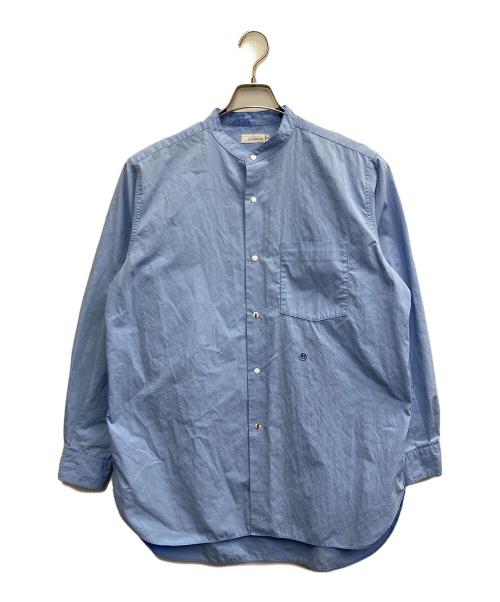 nanamica（ナナミカ）nanamica (ナナミカ) Band Collar Wind Shirt ブルー サイズ:Sの古着・服飾アイテム