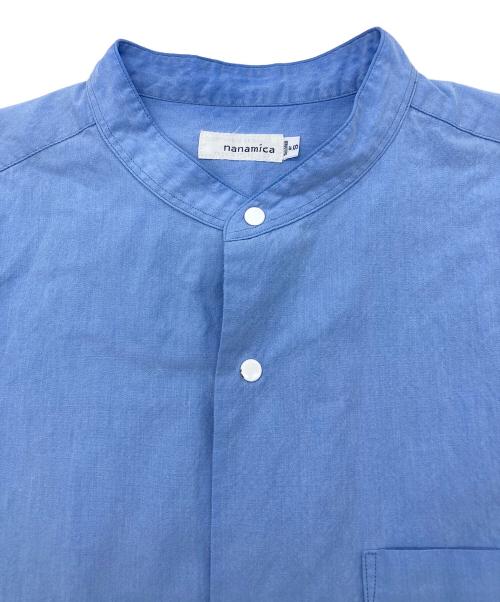 nanamica（ナナミカ）nanamica (ナナミカ) Band Collar Wind Shirt ブルー サイズ:Sの古着・服飾アイテム