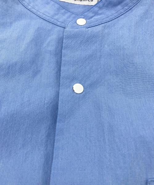 nanamica（ナナミカ）nanamica (ナナミカ) Band Collar Wind Shirt ブルー サイズ:Sの古着・服飾アイテム