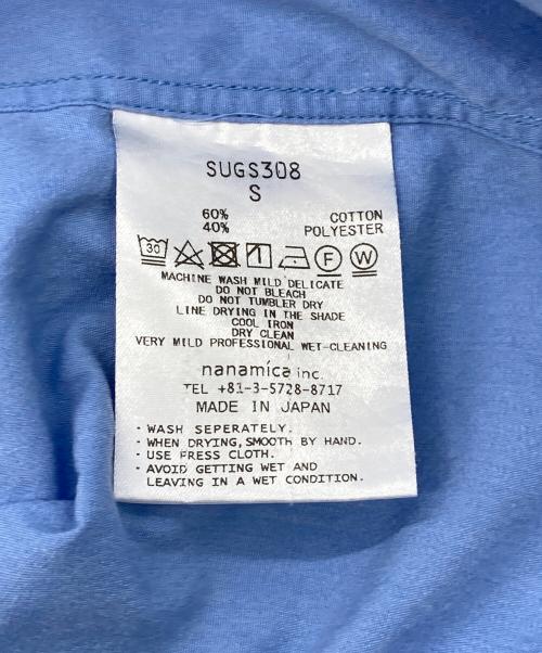 nanamica（ナナミカ）nanamica (ナナミカ) Band Collar Wind Shirt ブルー サイズ:Sの古着・服飾アイテム