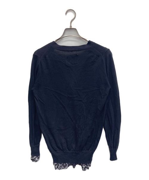 sacai（サカイ）sacai (サカイ) レイヤードカーディガン ネイビー サイズ:2の古着・服飾アイテム