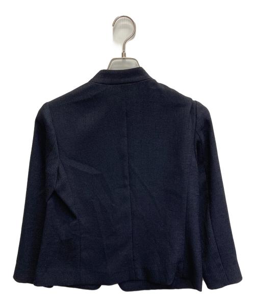 allureville（アルアバイル）allureville (アルアバイル) スラブバスケットノーカラージャケット ネイビー サイズ:1の古着・服飾アイテム