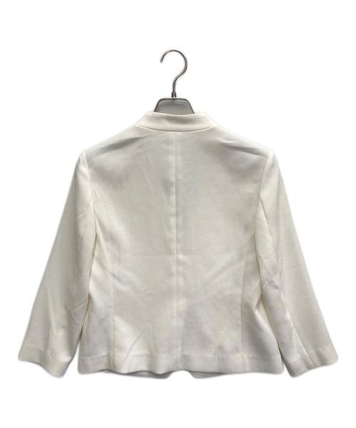 allureville（アルアバイル）allureville (アルアバイル) スラブバスケットノーカラージャケット ホワイト サイズ:1の古着・服飾アイテム