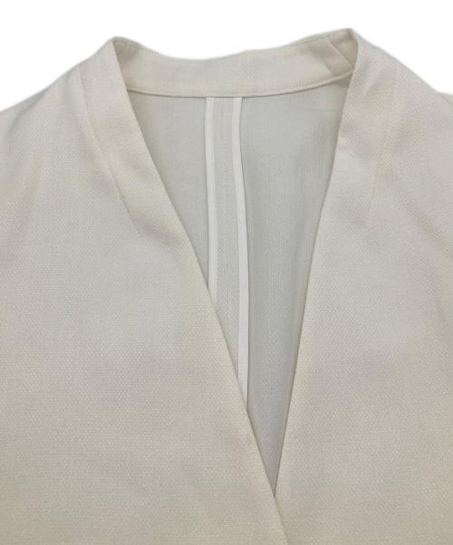 allureville（アルアバイル）allureville (アルアバイル) スラブバスケットノーカラージャケット ホワイト サイズ:1の古着・服飾アイテム