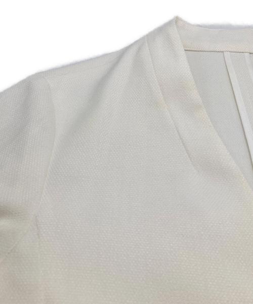 allureville（アルアバイル）allureville (アルアバイル) スラブバスケットノーカラージャケット ホワイト サイズ:1の古着・服飾アイテム