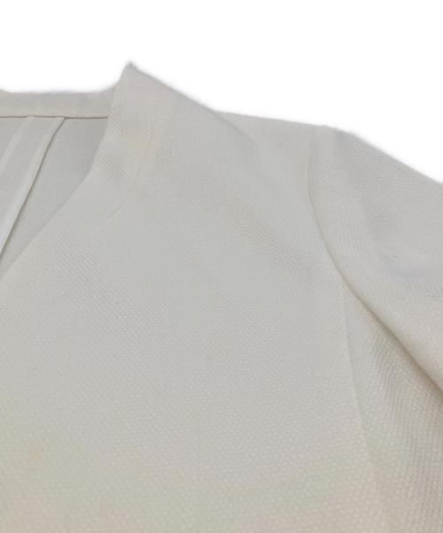 allureville（アルアバイル）allureville (アルアバイル) スラブバスケットノーカラージャケット ホワイト サイズ:1の古着・服飾アイテム