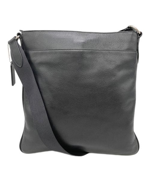 COACH（コーチ）COACH (コーチ) レザーショルダーバッグ ブラックの古着・服飾アイテム