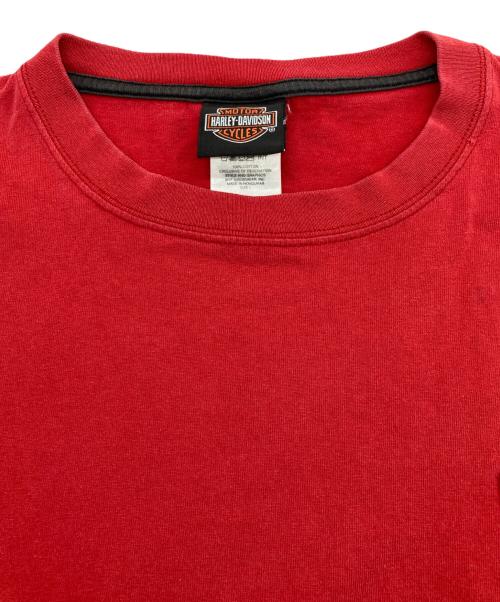 HARLEY-DAVIDSON（ハーレーダビッドソン）HARLEY-DAVIDSON (ハーレーダビッドソン) 刺繍Tシャツ レッド サイズ:Lの古着・服飾アイテム