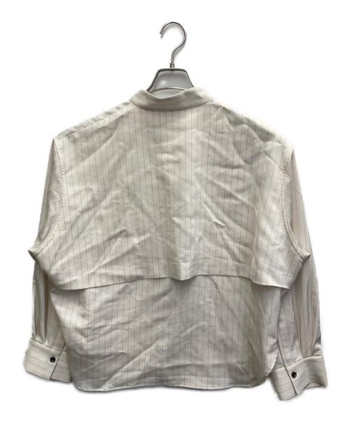 Plage（プラージュ）Plage (プラージュ) Pin stripeバンドカラーシャツ ベージュ サイズ:FREEの古着・服飾アイテム