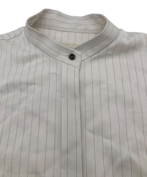 Plage（プラージュ）Plage (プラージュ) Pin stripeバンドカラーシャツ ベージュ サイズ:FREEの古着・服飾アイテム