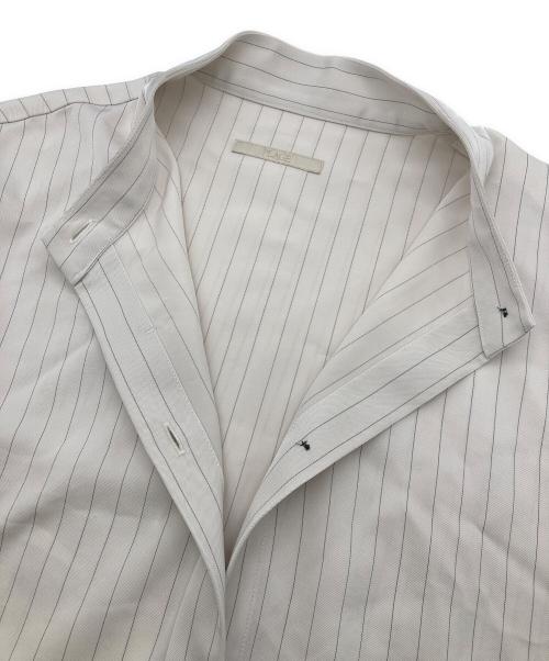 Plage（プラージュ）Plage (プラージュ) Pin stripeバンドカラーシャツ ベージュ サイズ:FREEの古着・服飾アイテム