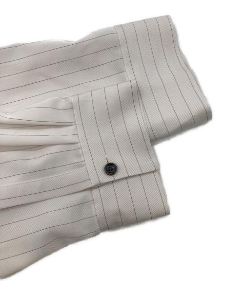 Plage（プラージュ）Plage (プラージュ) Pin stripeバンドカラーシャツ ベージュ サイズ:FREEの古着・服飾アイテム