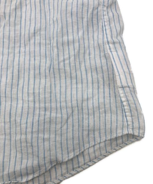 BROOKS BROTHERS（ブルックスブラザーズ）BROOKS BROTHERS (ブルックスブラザーズ) リネンストライプシャツ スカイブルー サイズ:Mの古着・服飾アイテム