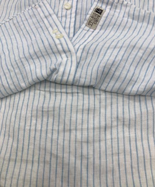 BROOKS BROTHERS（ブルックスブラザーズ）BROOKS BROTHERS (ブルックスブラザーズ) リネンストライプシャツ スカイブルー サイズ:Mの古着・服飾アイテム