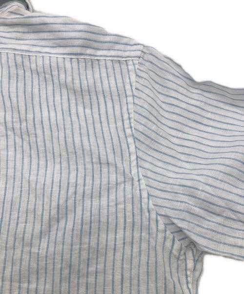 BROOKS BROTHERS（ブルックスブラザーズ）BROOKS BROTHERS (ブルックスブラザーズ) リネンストライプシャツ スカイブルー サイズ:Mの古着・服飾アイテム