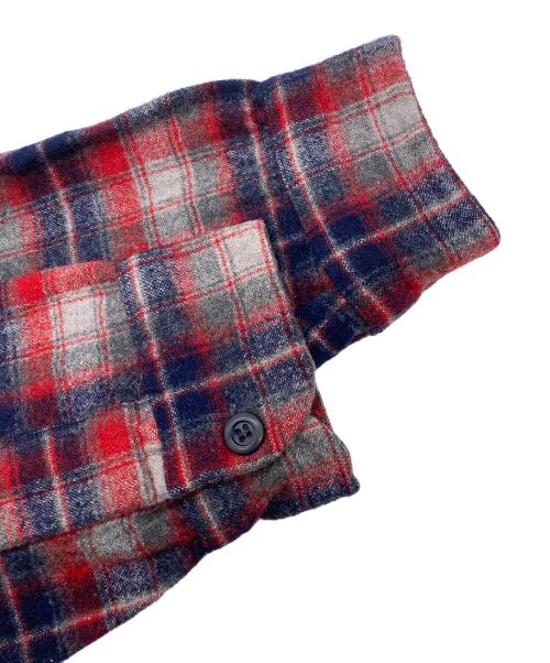 PENDLETON（ペンドルトン）PENDLETON (ペンドルトン) 70’s ウールチェックボードシャツ レッド×グレー サイズ:Lの古着・服飾アイテム