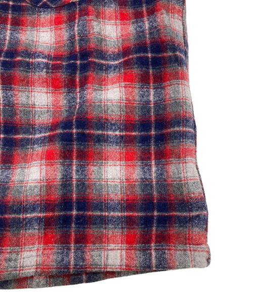 PENDLETON（ペンドルトン）PENDLETON (ペンドルトン) 70’s ウールチェックボードシャツ レッド×グレー サイズ:Lの古着・服飾アイテム