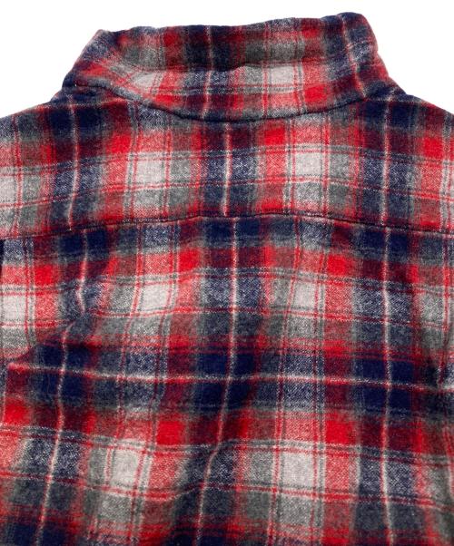 PENDLETON（ペンドルトン）PENDLETON (ペンドルトン) 70’s ウールチェックボードシャツ レッド×グレー サイズ:Lの古着・服飾アイテム