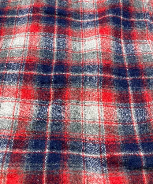 PENDLETON（ペンドルトン）PENDLETON (ペンドルトン) 70’s ウールチェックボードシャツ レッド×グレー サイズ:Lの古着・服飾アイテム