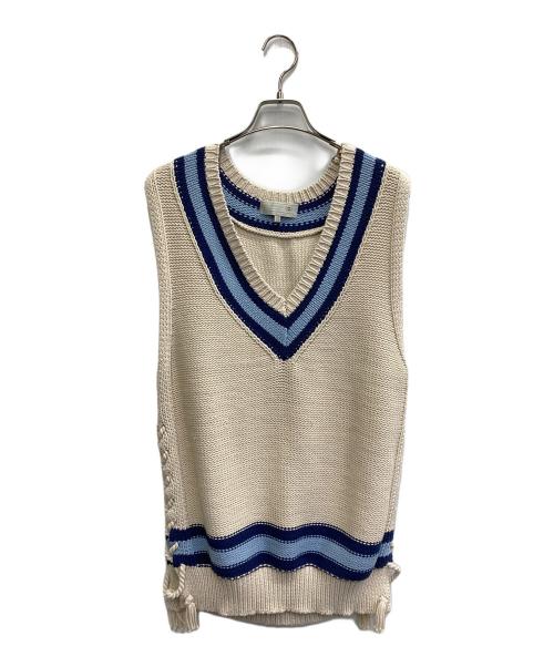 A(LeFRUDE)E（アレフルード）A(LeFRUDE)E (アレフルード) ニットベスト ベージュ サイズ:Sの古着・服飾アイテム