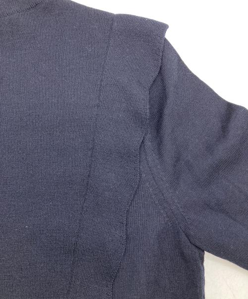 ANAYI（アナイ）ANAYI (アナイ) メリノウールサイドスカラッププルオーバー ニット ネイビー サイズ:Mの古着・服飾アイテム