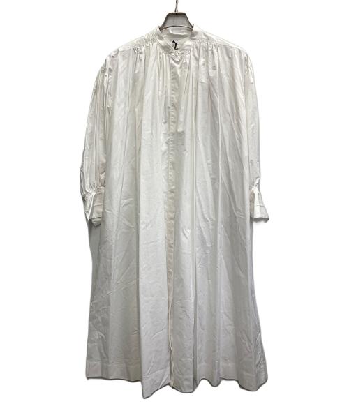 DEPAREILLE（デパリエ）DEPAREILLE (デパリエ) タイプライターギャザードレス ホワイト サイズ:36の古着・服飾アイテム