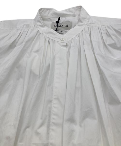 DEPAREILLE（デパリエ）DEPAREILLE (デパリエ) タイプライターギャザードレス ホワイト サイズ:36の古着・服飾アイテム