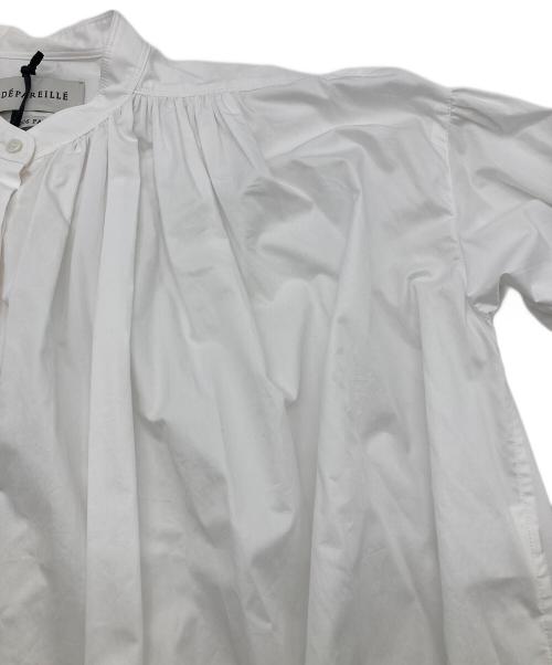 DEPAREILLE（デパリエ）DEPAREILLE (デパリエ) タイプライターギャザードレス ホワイト サイズ:36の古着・服飾アイテム