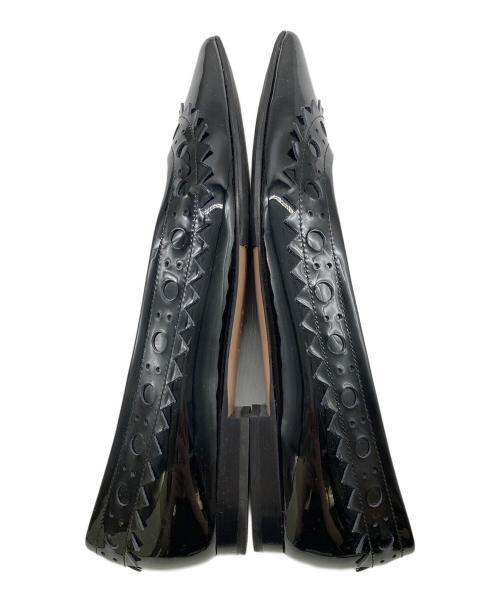 PELLICO（ペリーコ）PELLICO (ペリーコ) デザインポインテッドトゥパンプス ブラック サイズ:37.5の古着・服飾アイテム