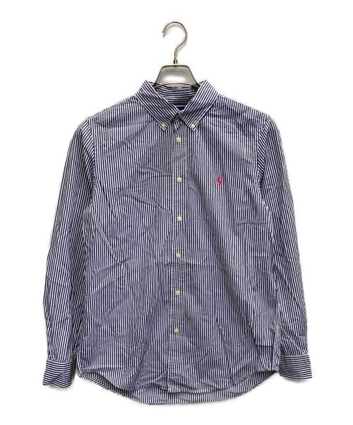 RALPH LAUREN（ラルフローレン）RALPH LAUREN (ラルフローレン) ボタンダウンストライプシャツ ブルー サイズ:20の古着・服飾アイテム