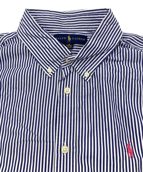 RALPH LAUREN（ラルフローレン）RALPH LAUREN (ラルフローレン) ボタンダウンストライプシャツ ブルー サイズ:20の古着・服飾アイテム