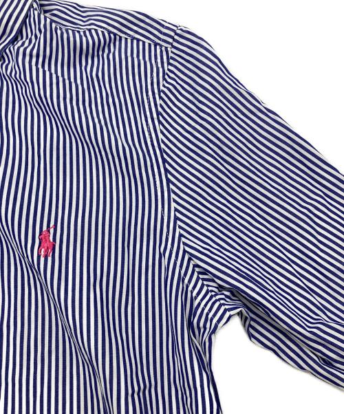 RALPH LAUREN（ラルフローレン）RALPH LAUREN (ラルフローレン) ボタンダウンストライプシャツ ブルー サイズ:20の古着・服飾アイテム