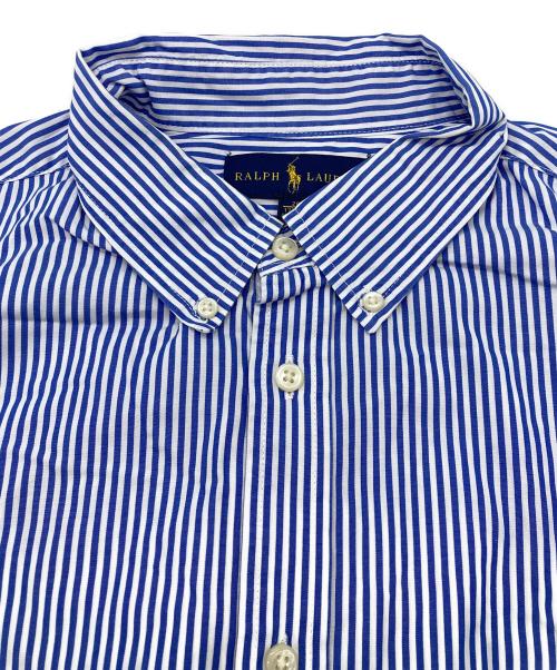 RALPH LAUREN（ラルフローレン）RALPH LAUREN (ラルフローレン) ボタンダウンストライプシャツ ブルー サイズ:20の古着・服飾アイテム