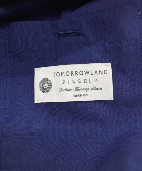 TOMORROW LAND PILGRIM（トゥモローランド ピルグリム）TOMORROW LAND PILGRIM (トゥモローランド ピルグリム) Loro Piana ウールシルク混2Bジャケット ネイビー サイズ:46の古着・服飾アイテム