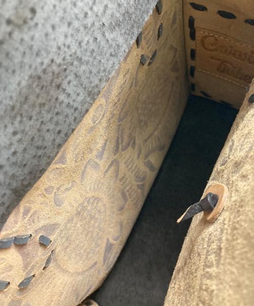 GRACE CONTINENTAL（（グレースコンチネンタル）GRACE CONTINENTAL (（グレースコンチネンタル) Carving Tribes (カービングトライブス) ハンドバッグ グリーンの古着・服飾アイテム
