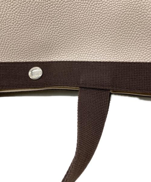 Herve Chapelier（エルベシャプリエ）Herve Chapelier (エルベシャプリエ) コーテッドキャンバススクエアトートB5サイズ マスティック×モカの古着・服飾アイテム