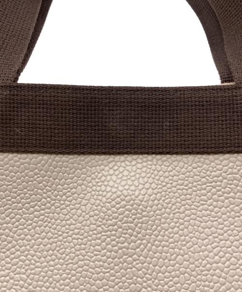 Herve Chapelier（エルベシャプリエ）Herve Chapelier (エルベシャプリエ) コーテッドキャンバススクエアトートB5サイズ マスティック×モカの古着・服飾アイテム