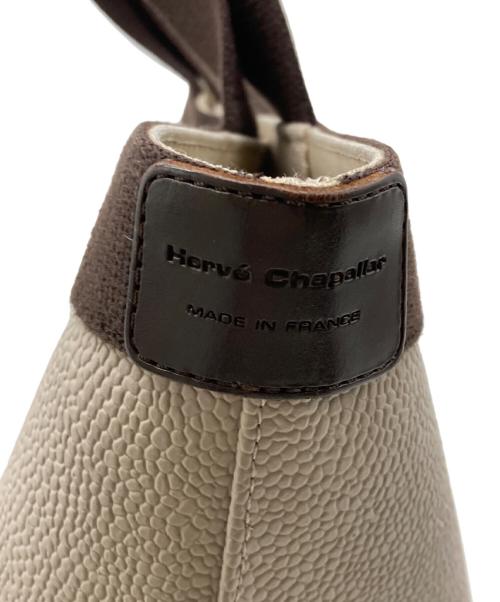 Herve Chapelier（エルベシャプリエ）Herve Chapelier (エルベシャプリエ) コーテッドキャンバススクエアトートB5サイズ マスティック×モカの古着・服飾アイテム