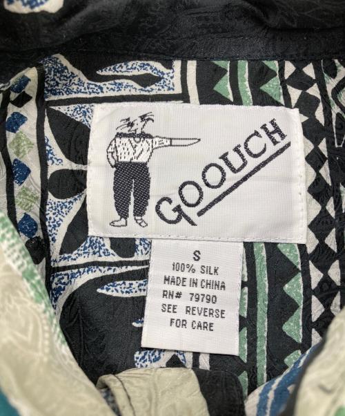 GOOUCH（グーチ）GOOUCH (グーチ) 90's 総柄シルクシャツ グリーン サイズ:Sの古着・服飾アイテム