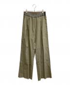 MUSE de Deuxieme Classeミューズ ドゥーズィエム クラス）の古着「STRETCH TWILL タックパンツ」｜グレー
