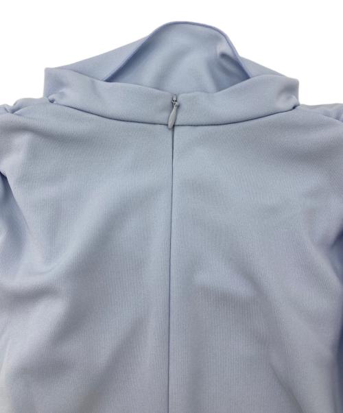 anuans（アニュアンス）anuans (アニュアンス) トリアセギャザードレープカットトップス ブルー サイズ:FREEの古着・服飾アイテム