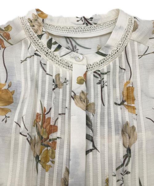 anuans（アニュアンス）anuans (アニュアンス) フローラルモチーフプリントブラウス アイボリー サイズ:FREEの古着・服飾アイテム
