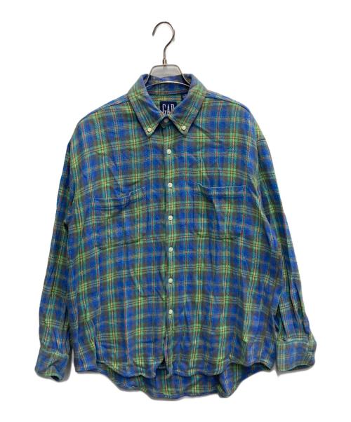 OLD GAP（オールドギャップ）OLD GAP (オールドギャップ) チェックシャツ グリーン×ブルー サイズ:Lの古着・服飾アイテム