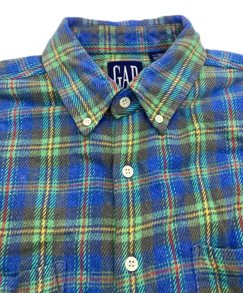 OLD GAP（オールドギャップ）OLD GAP (オールドギャップ) チェックシャツ グリーン×ブルー サイズ:Lの古着・服飾アイテム
