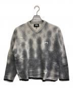 stussyステューシー）の古着「Gradient Dot BRUSHED Sweater」｜グレー